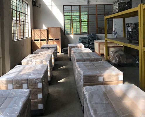 The packages of iron casting parts