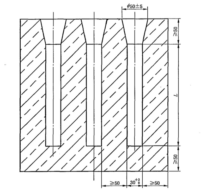 Separat gegossene Testcouponform