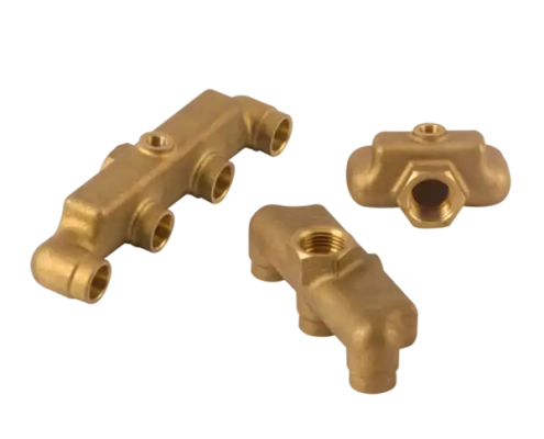 brass four way splitter conntector joint